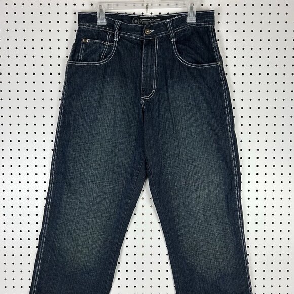 Southpole Y2K Baggy Jeans 32x30 Blue Denim Streetwear Skater Cyber Punk Grunge - Picture 5 of 7